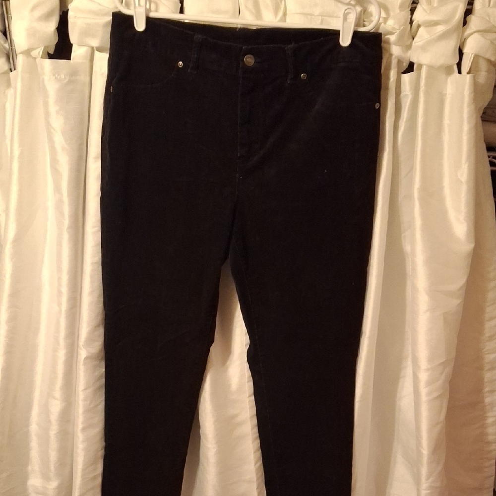Laura Scott Black Corduroy Pants 10